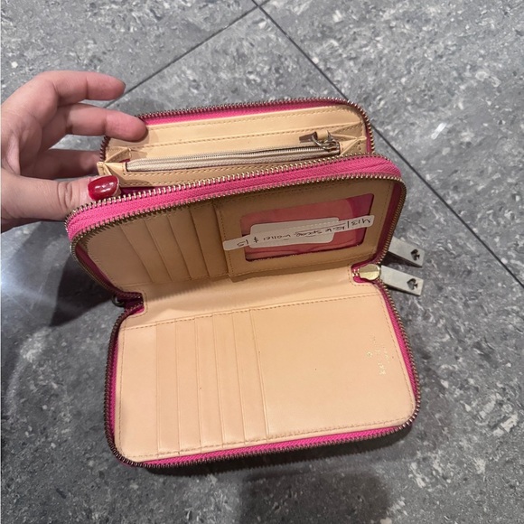 Pink Kate Spade Double zipper wallet - Picture 3 of 6